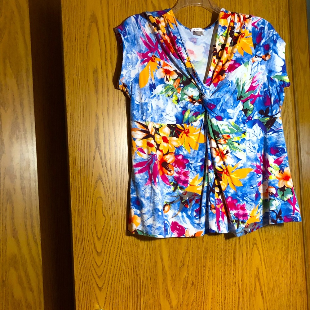 Colorful summer top.  2X